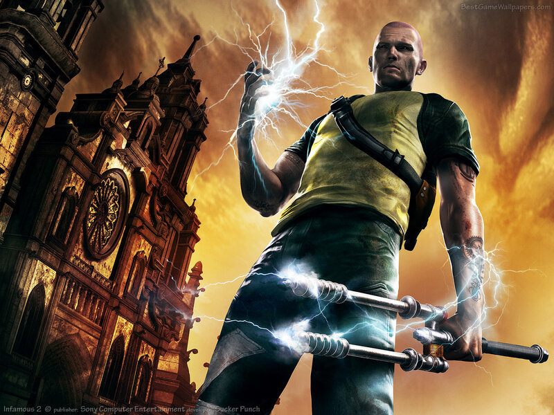 Bald Man with Lightning — Yellow