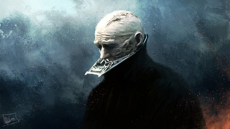 Bald Man with Mechanical Jaw