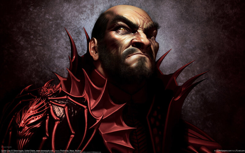 Bald Man with Red Armor