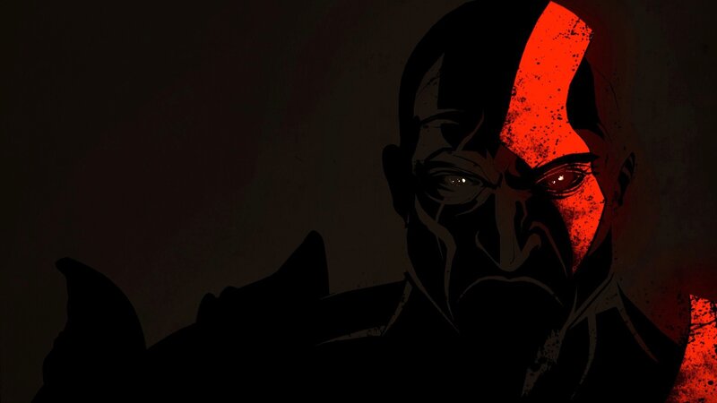 Bald Man with Red Face Paint