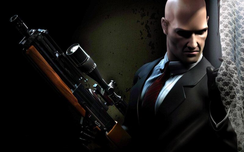 Bald Man with Rifle