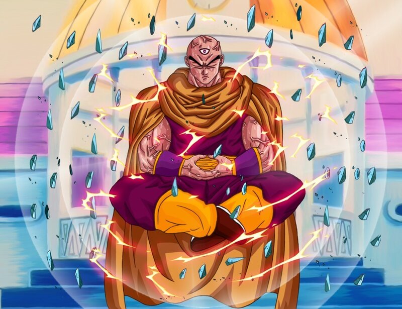 Bald Monk in Meditation