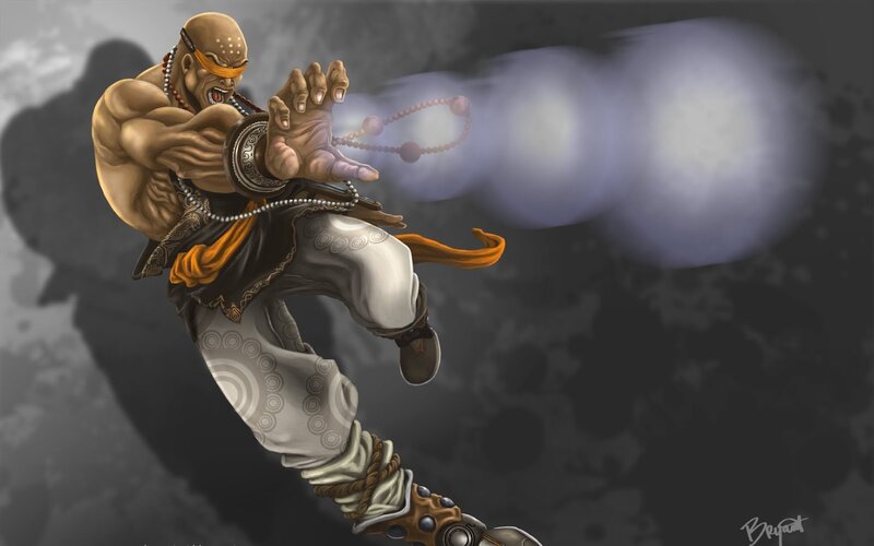 Bald Monk Martial Artist