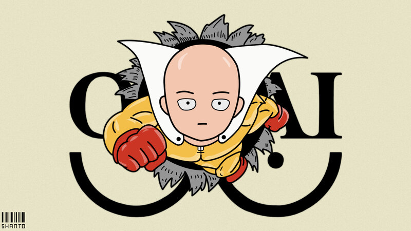 Bald Superhero Character — Yellow, Neutral