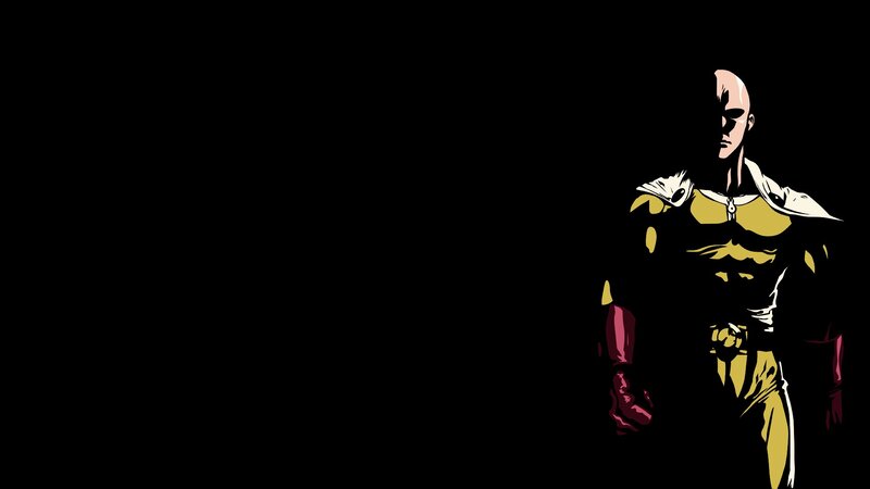 Bald Superhero in Yellow Suit — Black