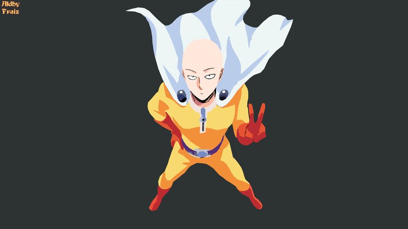 Bald Superhero in Yellow Suit — Confident
