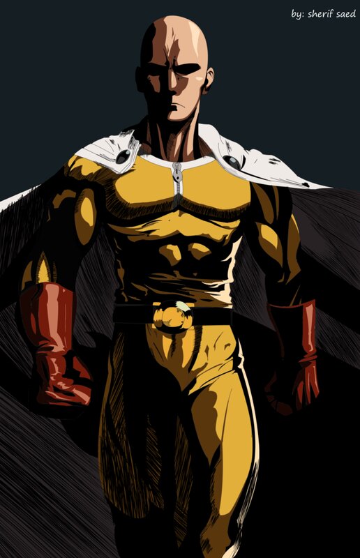 Bald Superhero in Yellow Suit