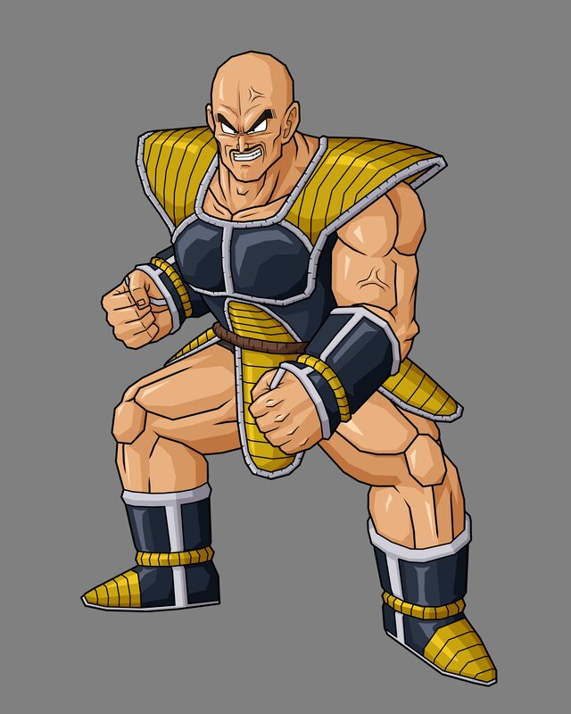 Bald warrior in yellow armor