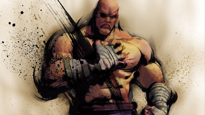 Bald Warrior with Eyepatch — Brown, Aggressive
