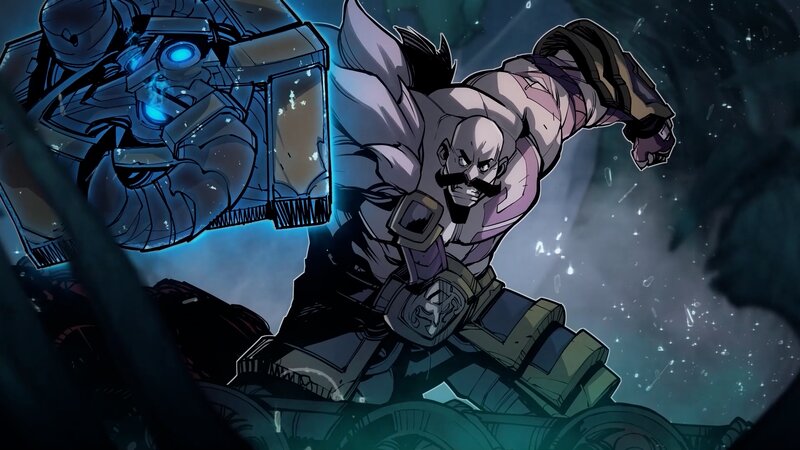 Bald Warrior with Moustache