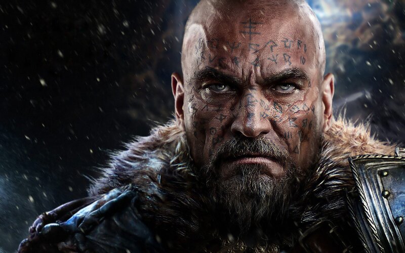 Bald Warrior with Tattoos — Black