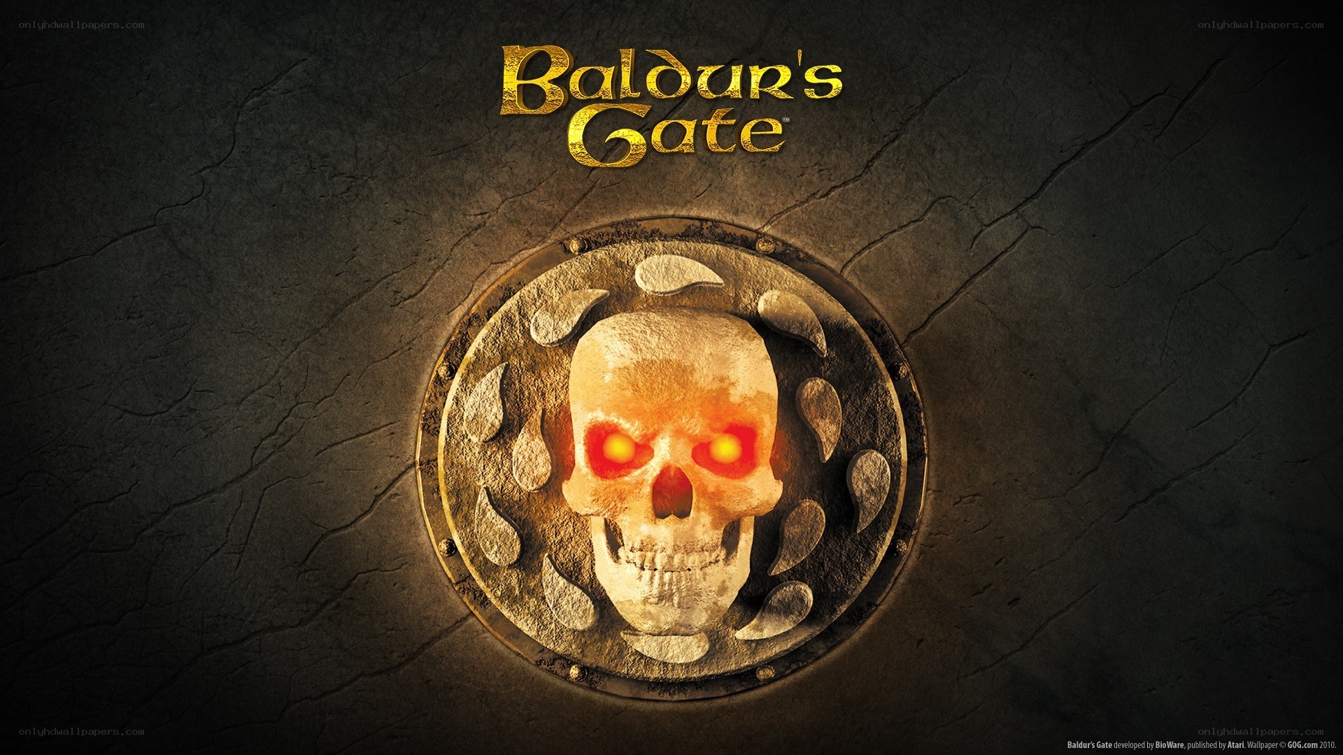 Baldur's Gate logo with skull