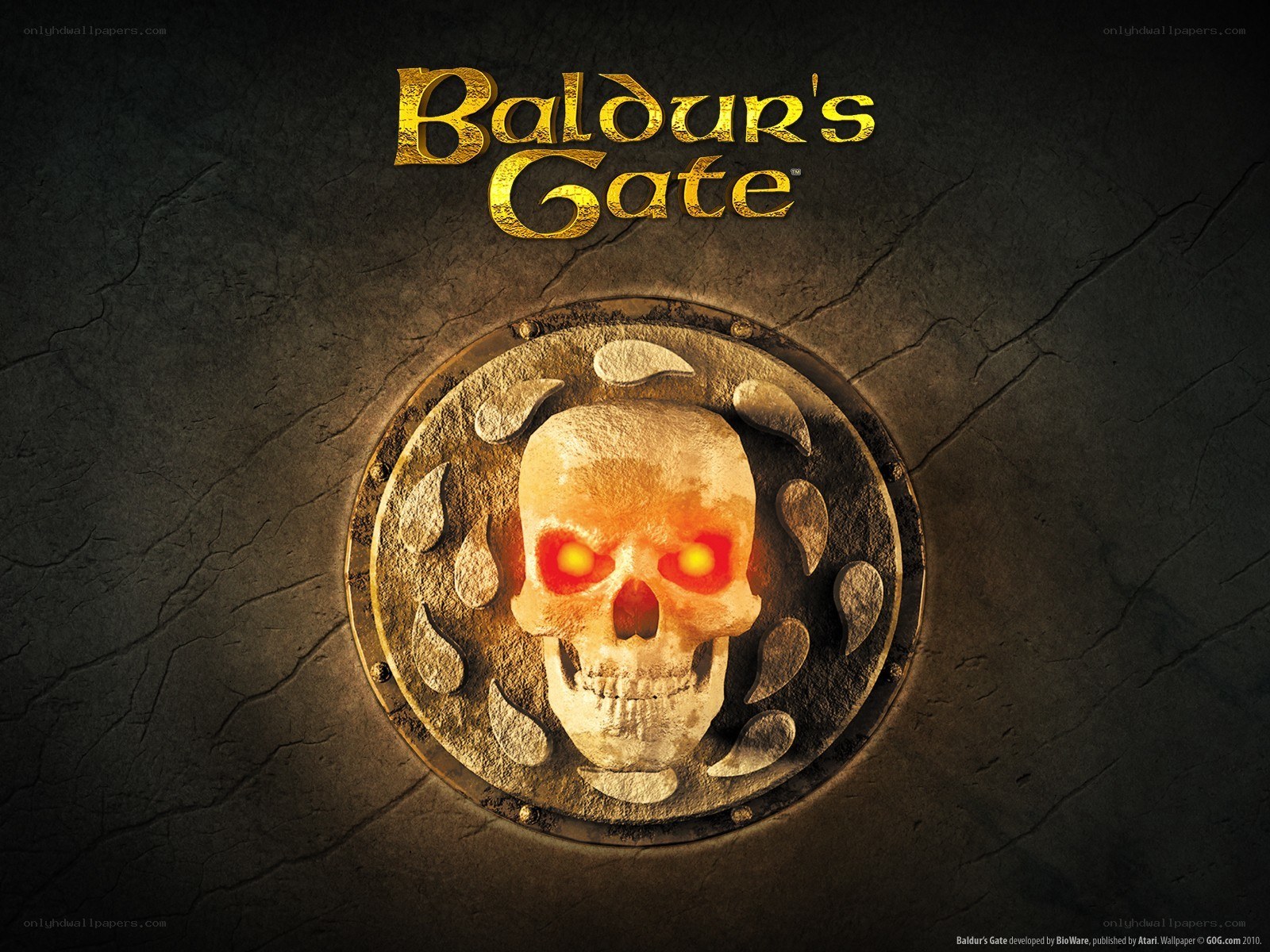 Baldur's Gate logo with skull