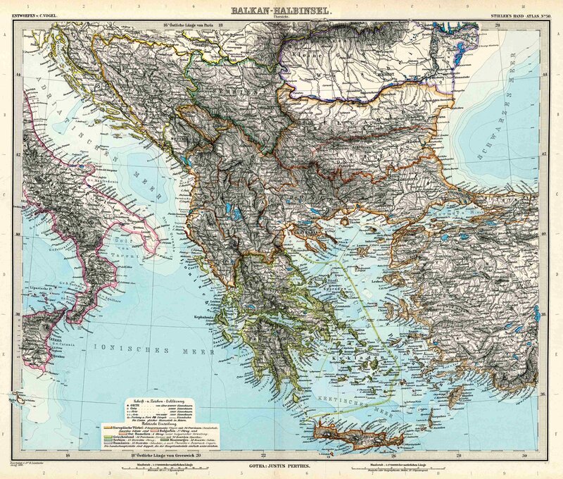 Balkan Peninsula map