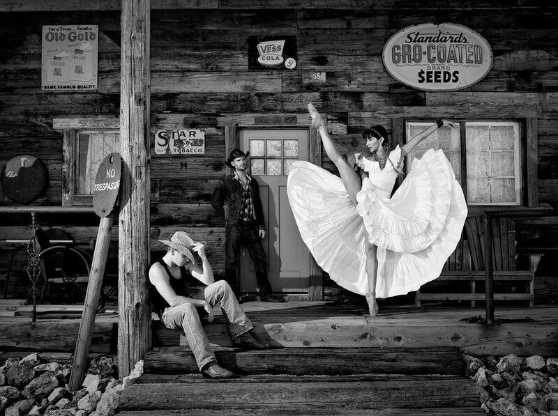 Ballerina Dancing on Porch