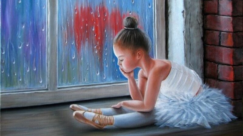 Ballerina Girl Sitting