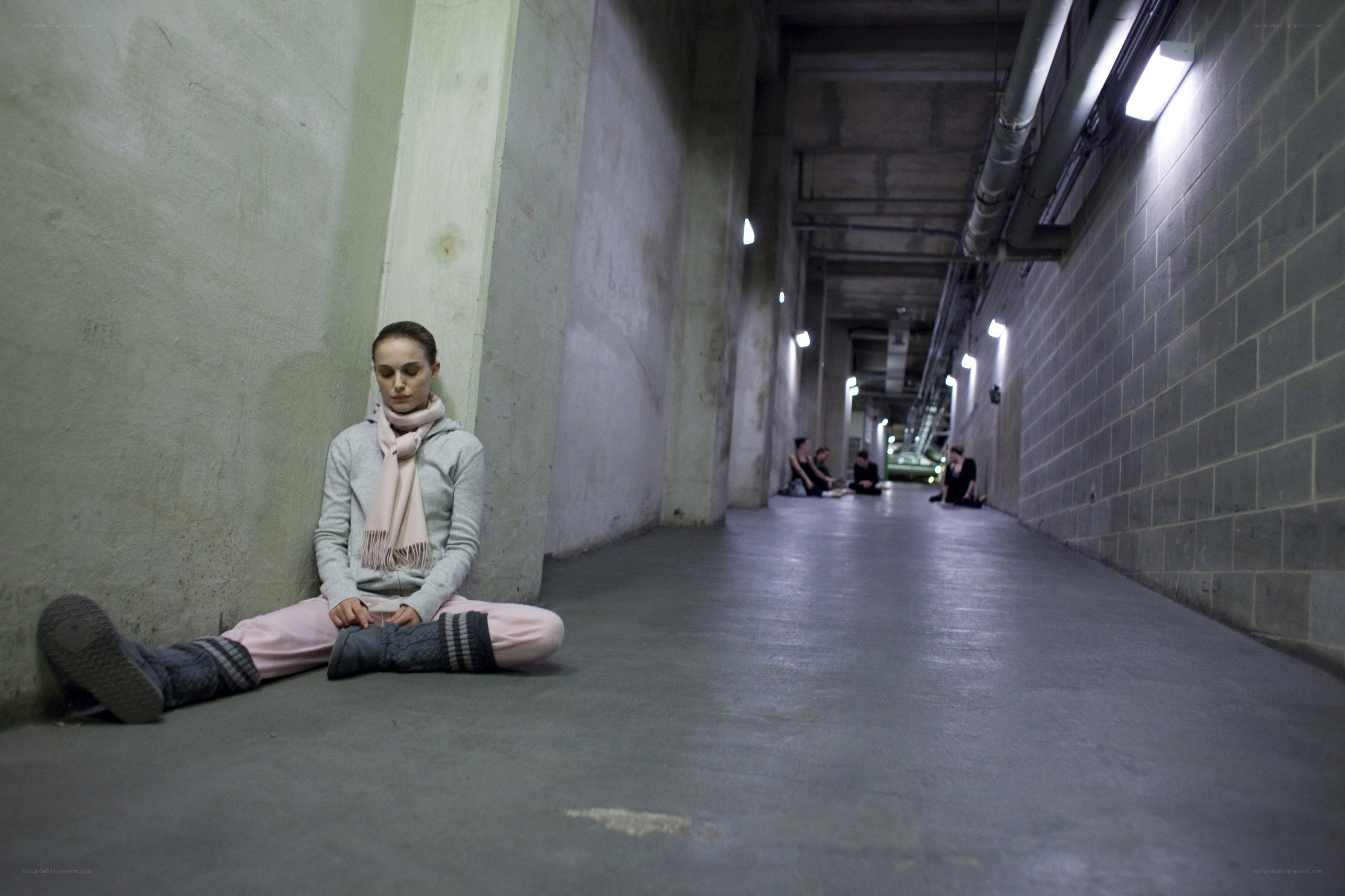 Ballerina in a corridor