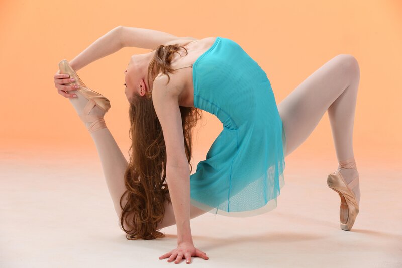 Ballerina in a flexible pose