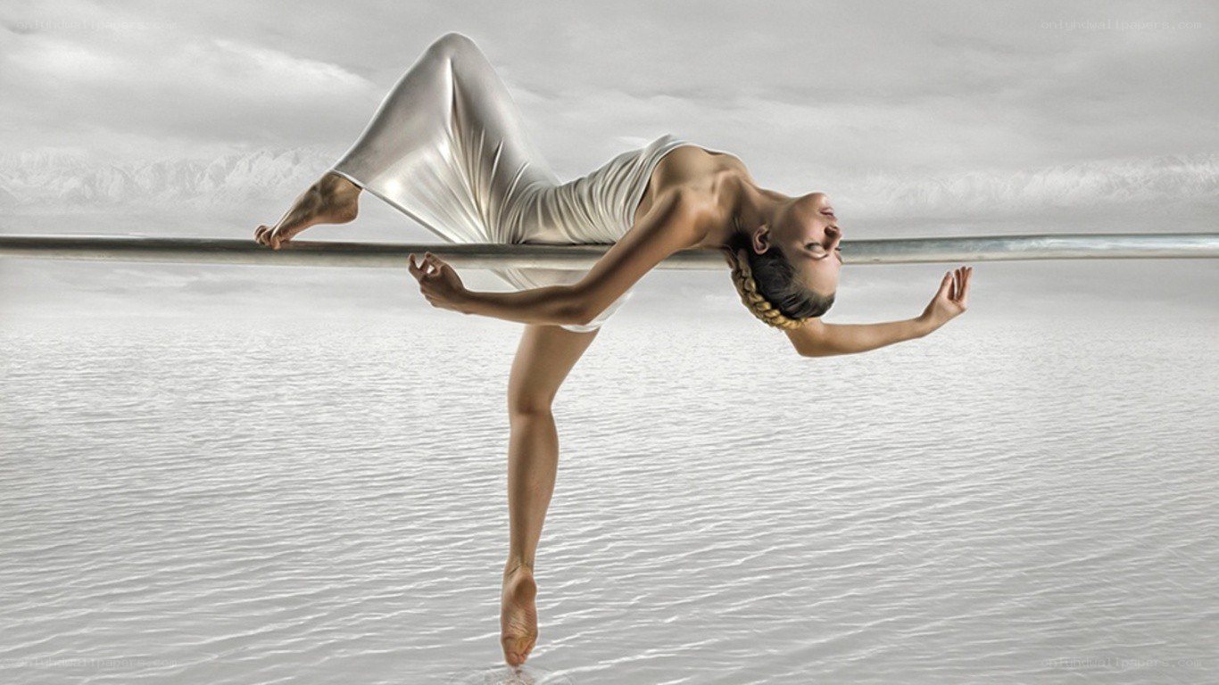 Ballerina in a surreal pose