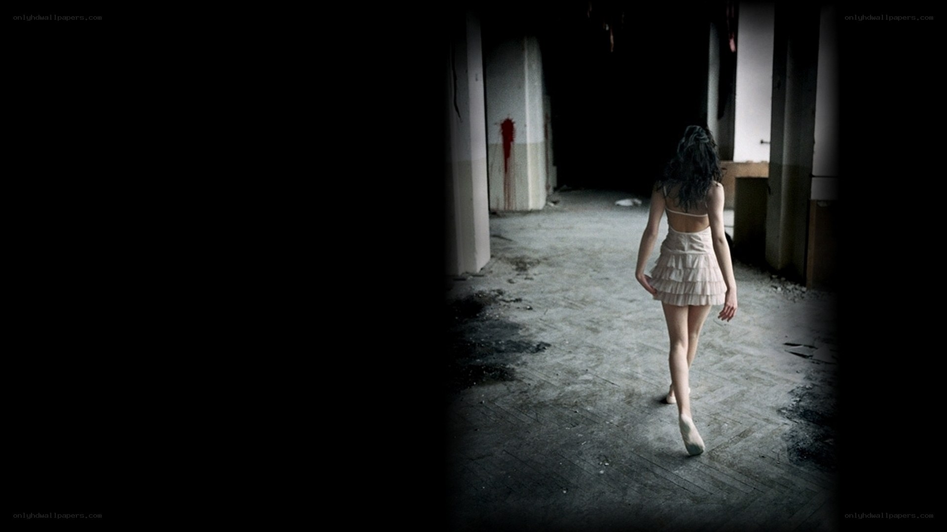 Ballerina in an abandoned building
