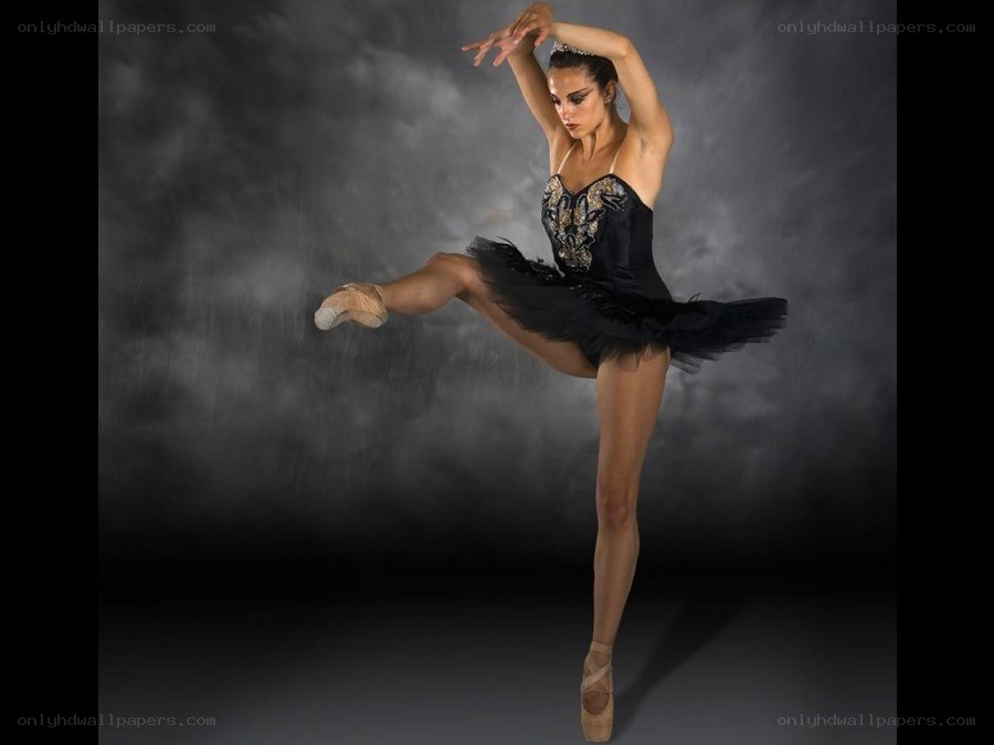 Ballerina in black costume
