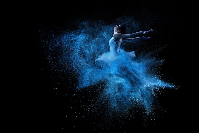 Ballerina in Blue Powder