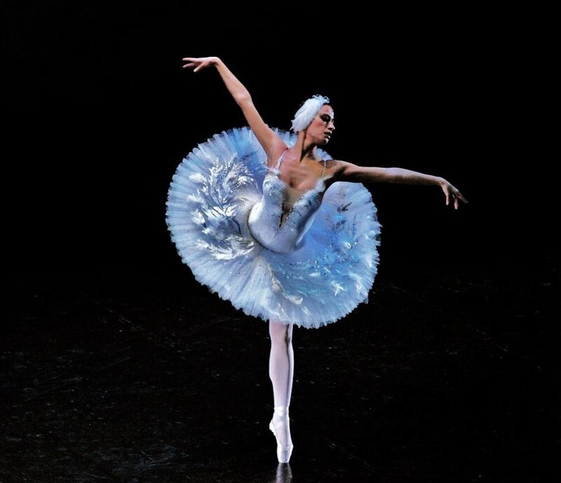Ballerina in blue tutu