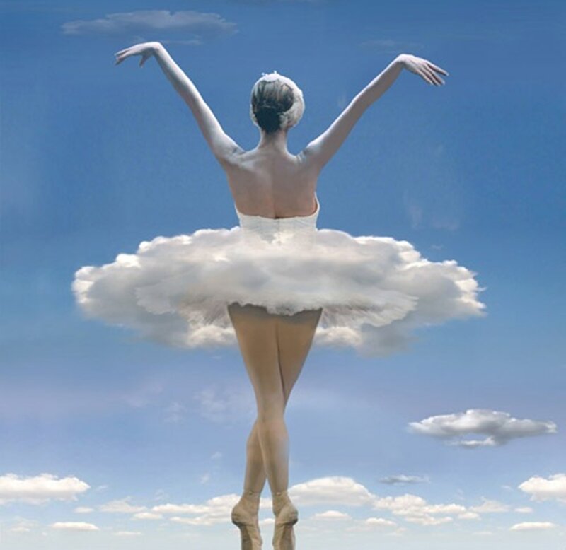 Ballerina in Cloud Tutu — Blue, Serene