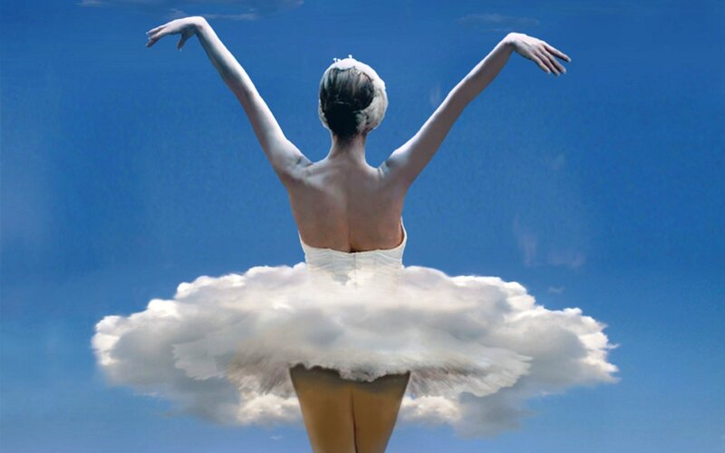 Ballerina in Cloud Tutu — Blue