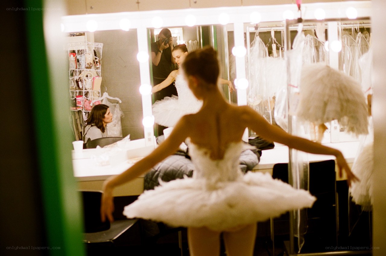 Ballerina in dressing room