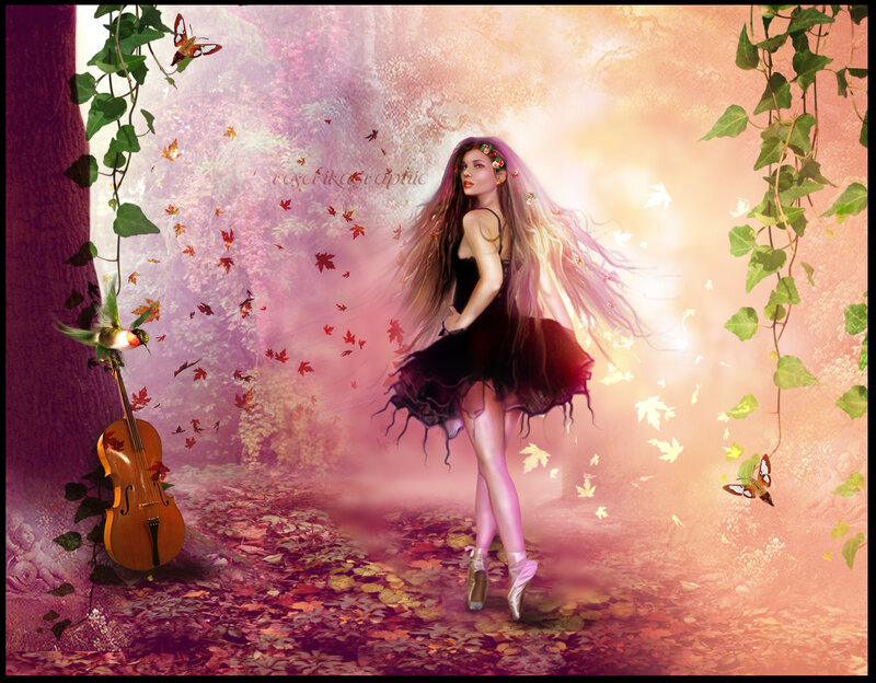 Ballerina in Forest — Pink