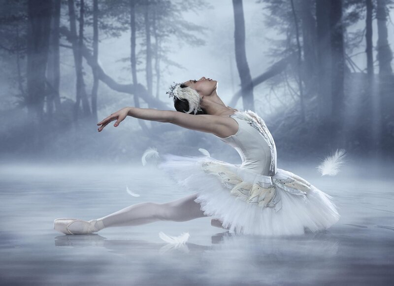 Ballerina in Forest — White, Ethereal