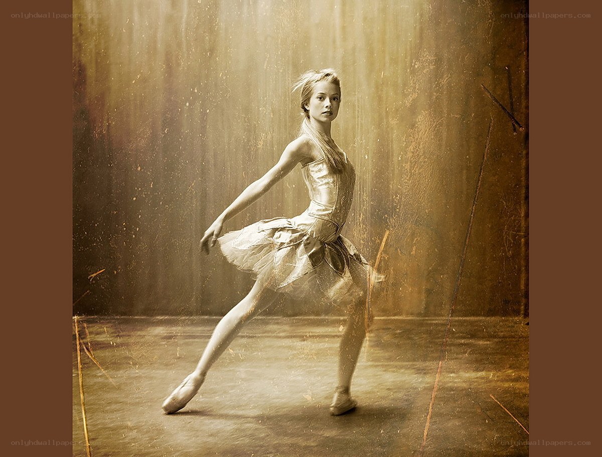 Ballerina in golden light
