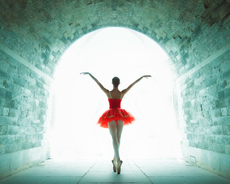 Ballerina in Red Tutu