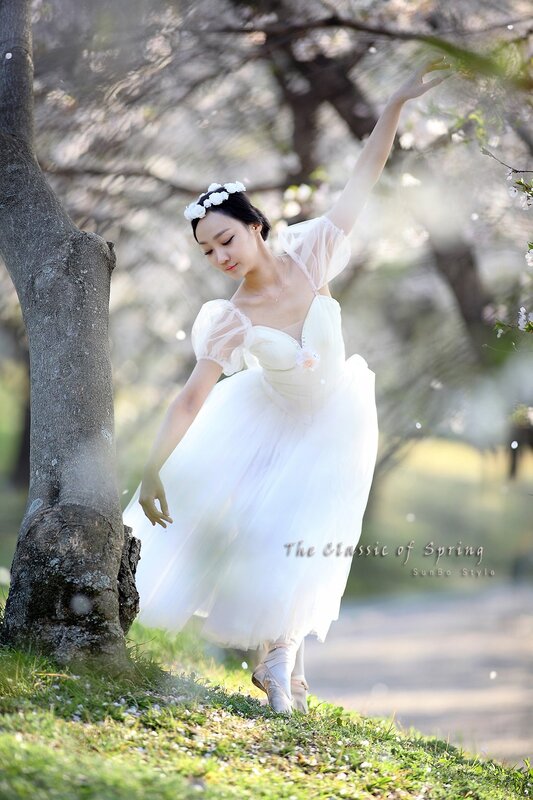 Ballerina in Spring Garden