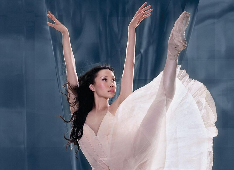 Ballerina in white dress