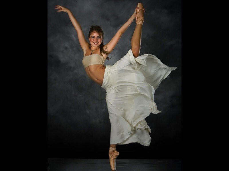 Ballerina in white dress