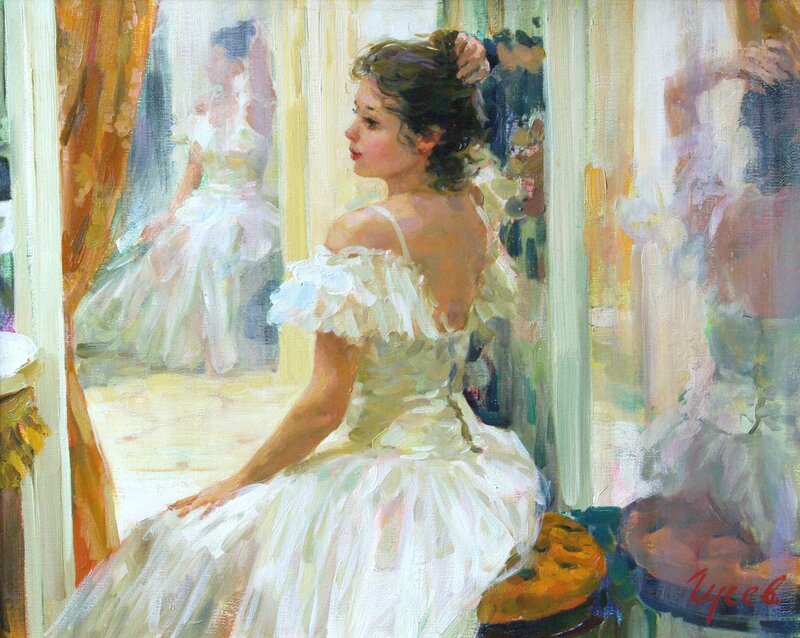 Ballerina in White Dress — Calm