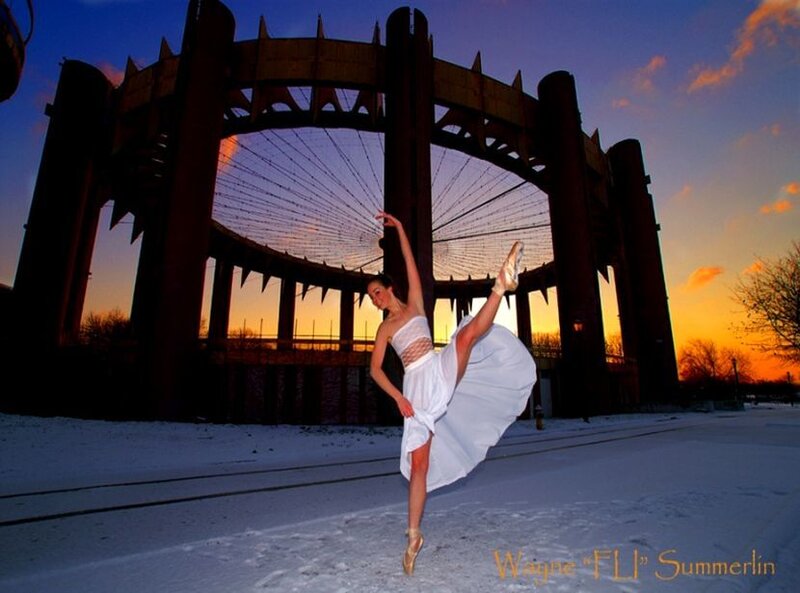 Ballerina in White Dress — Dramatic