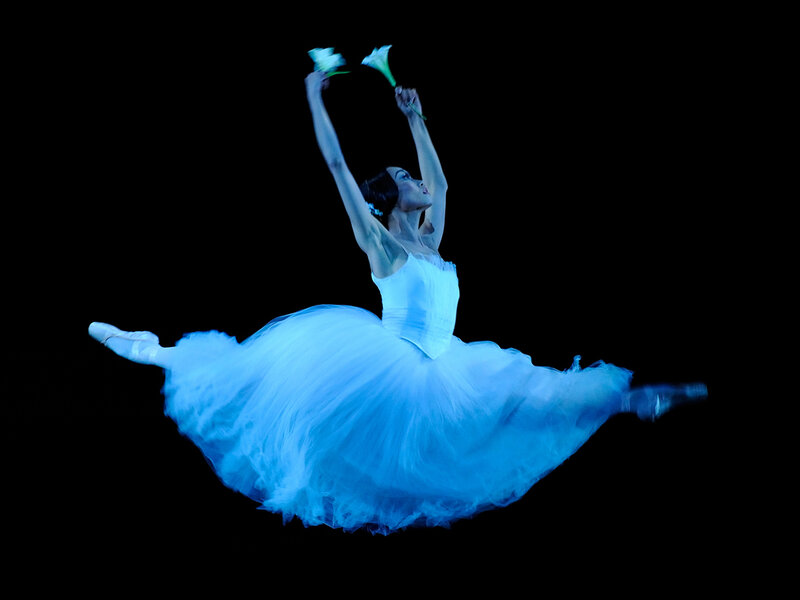 Ballerina in White Tutu — Blue