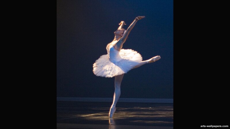 Ballerina in White Tutu — Dramatic, Photograph, Pointe Shoes