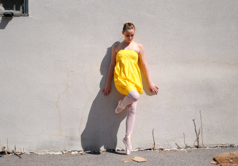 Ballerina in yellow dress