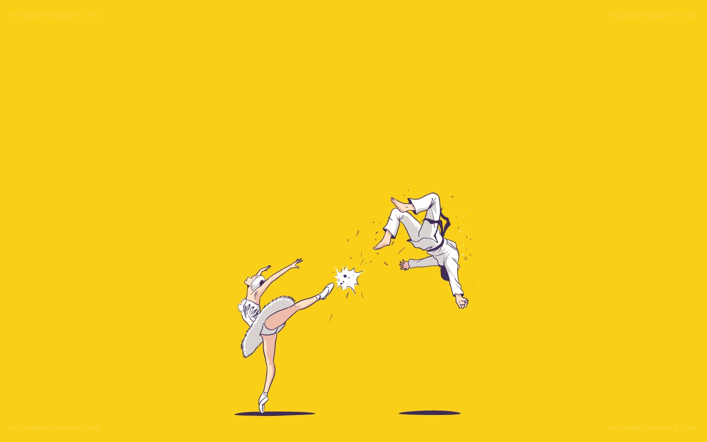 Ballerina kicks martial artist