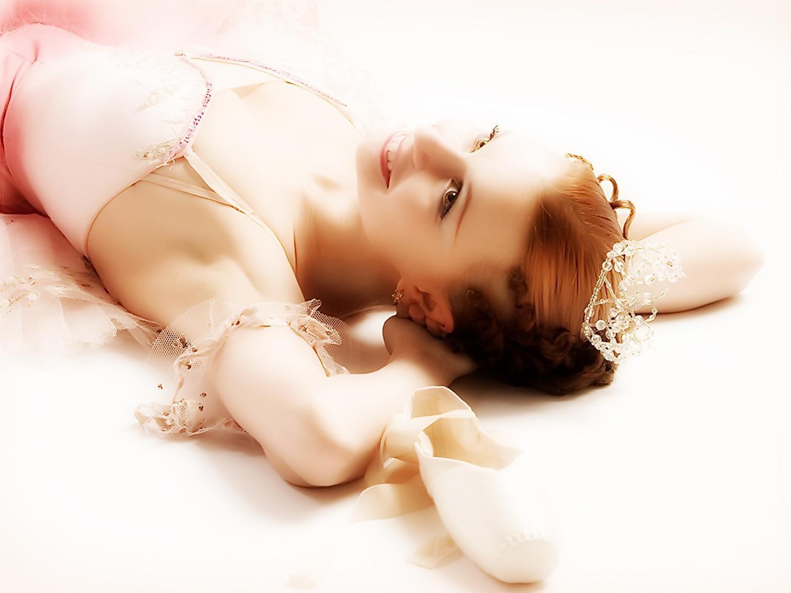 ballerina lying on floor