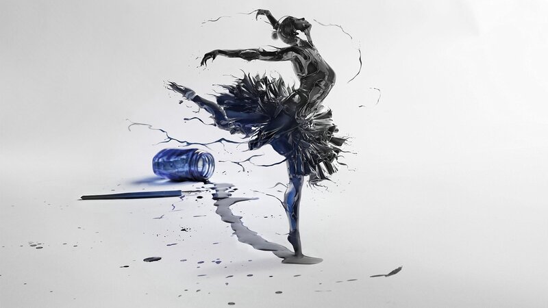 Ballerina Made of Ink