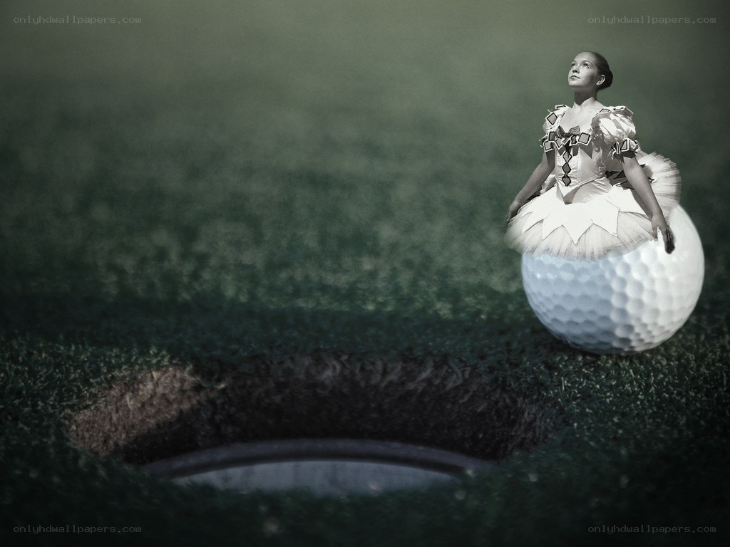 ballerina on a golf ball