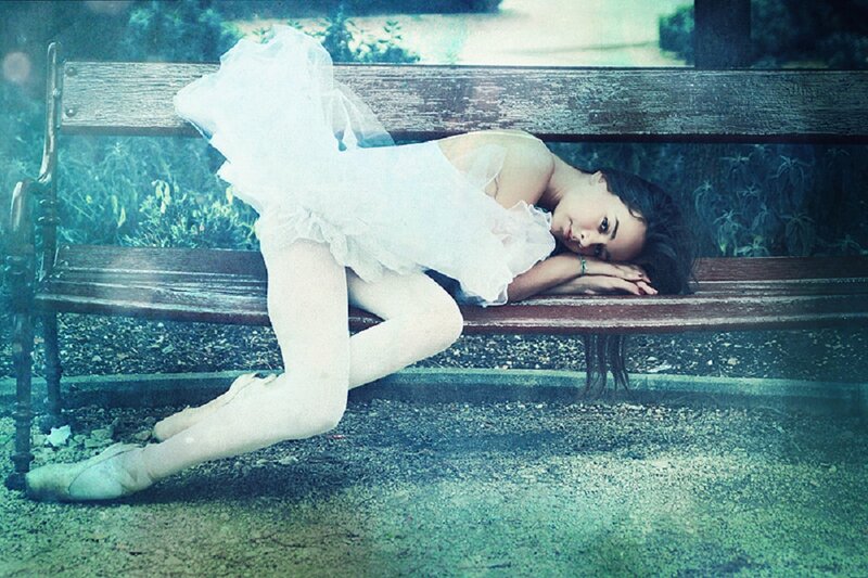 Ballerina on Bench