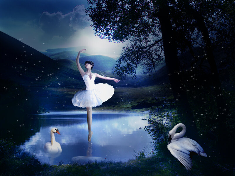 Ballerina on Lake
