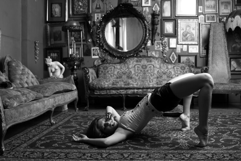 Ballerina on ornate rug