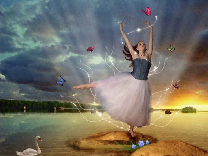 Ballerina on Rock